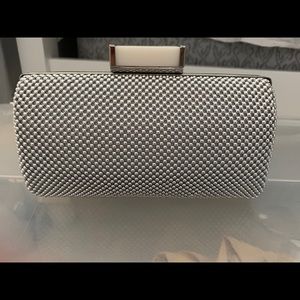 Small silver evening bag